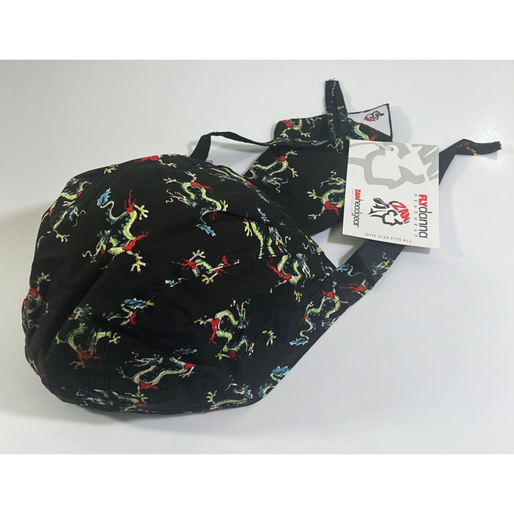 Zan Headgear Tank Dragon Flydanna Cruiser Motorcycle Headwear-Black / One Size
